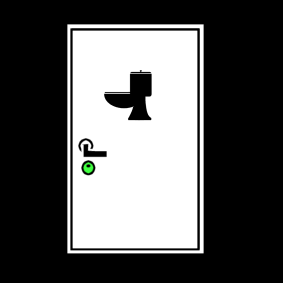 door toiletroom open